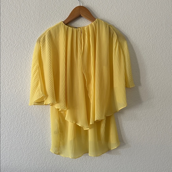 Zara Yellow Pleated Blouse - Picture 2 of 6